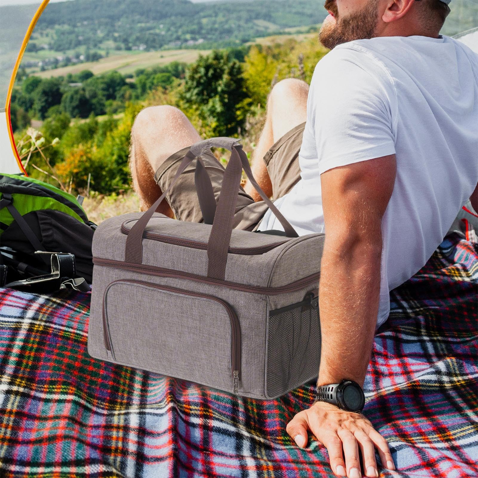 Bolsa isotérmica de 30 litros, impermeable flexible plegable | bolsa aislante impermeable – ideal para el almuerzo y la escuela, playa, comestibles, picnic, carreras