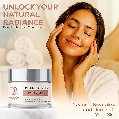 Miniatura 7 de Triple colágeno, ácido hialurónico, Salmon DNA PDRN Crema hidratante facial antienvejecimiento, antiarrugas, hidratante, reafirmante, antiadherente,