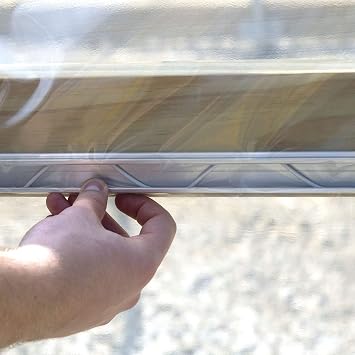 Wire and Channel Kit | 1 x 6.5' Aluminum Greenhouse Channel with 6.5' Steel Wire Jiggly Wire | PVC Coated Wire and U-Channel | Lock Channel and Wire (10 Pack)
