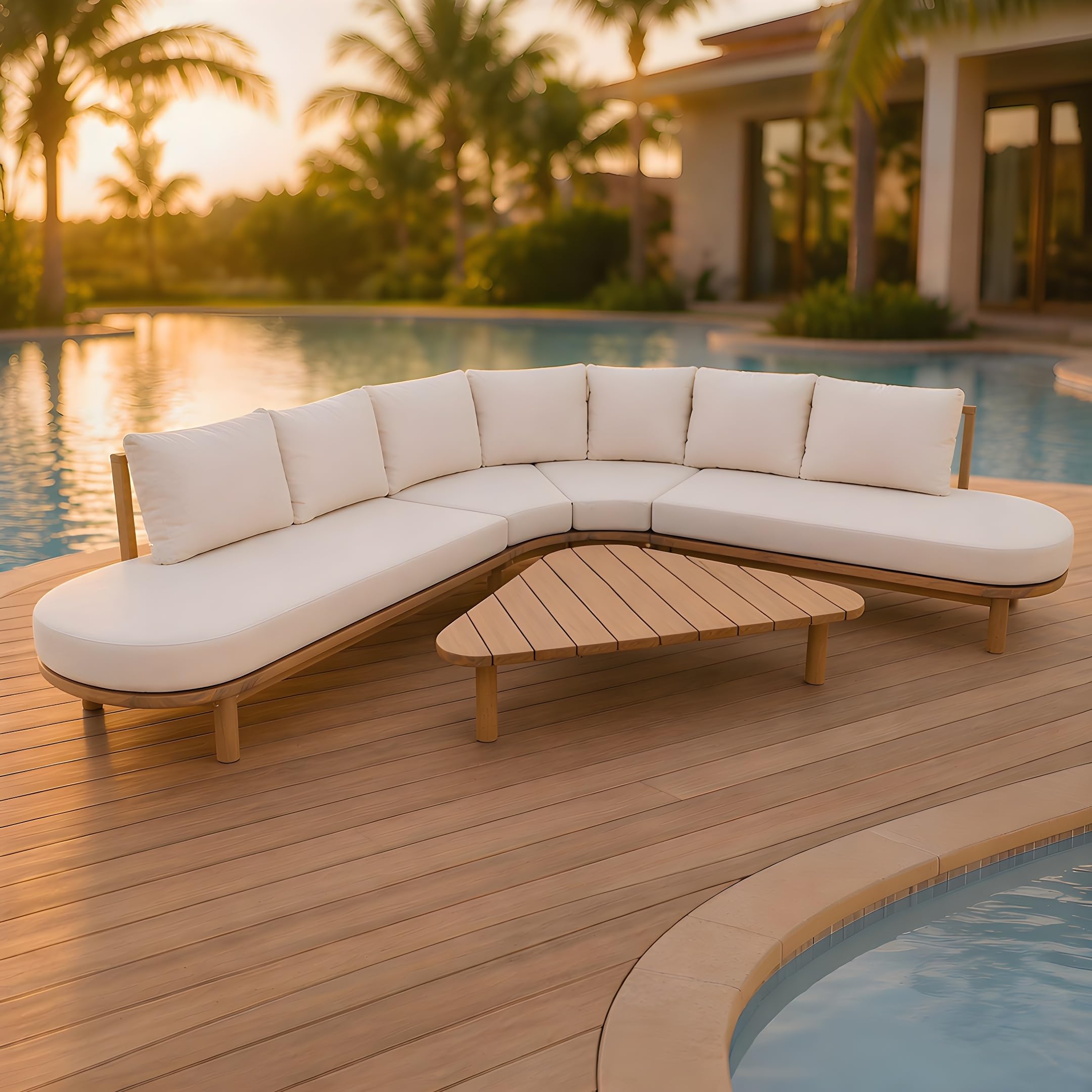 Christopher Knight Home Gemsy 118 Inch Outdoor Sectional Set