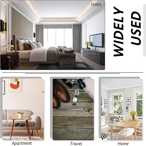 Miniatura 7 de 8 piezas de alarma de tope de puerta con alarma de seguridad de 120 DB, tope de puerta de cuña, alarma para viajes, apartamento, casa, casa, tope de