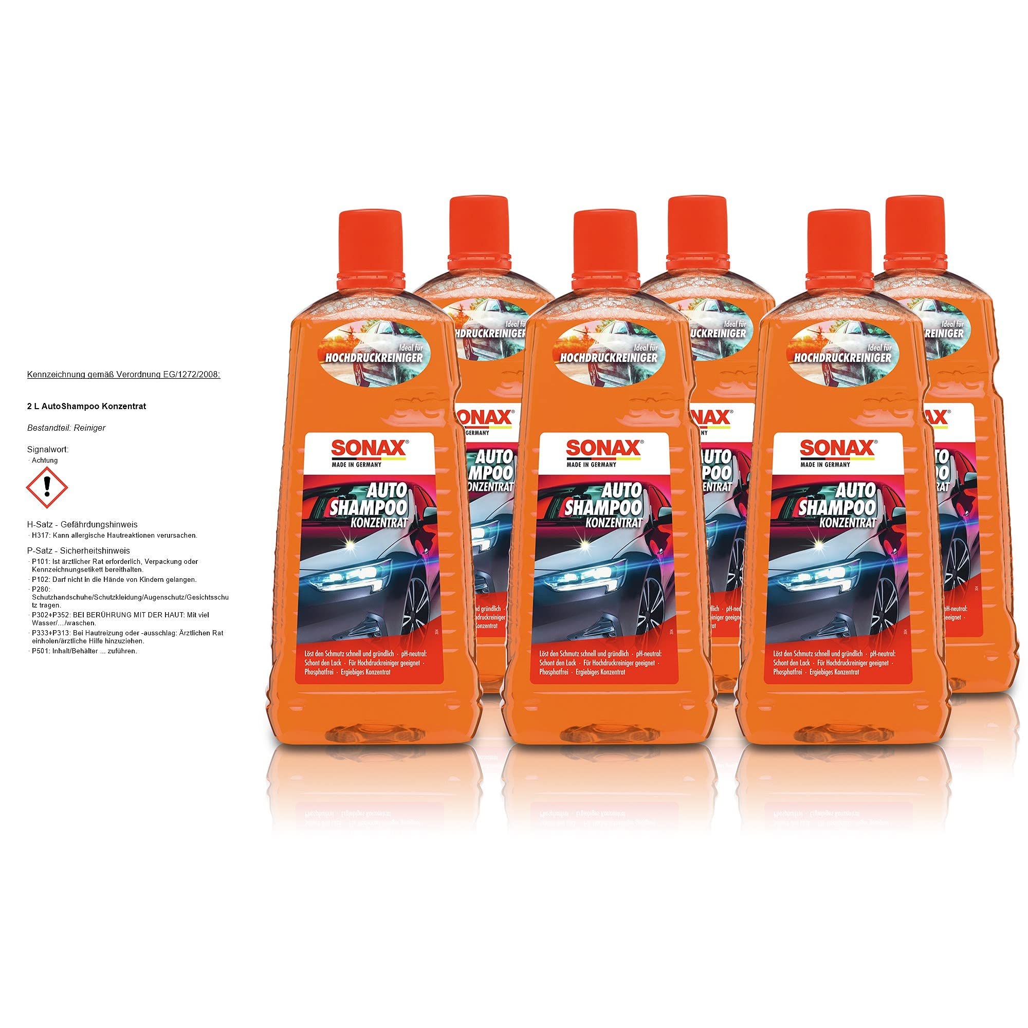 SONAX 6X 03145410 AutoShampoo Konzentrat pH-neutral 2L