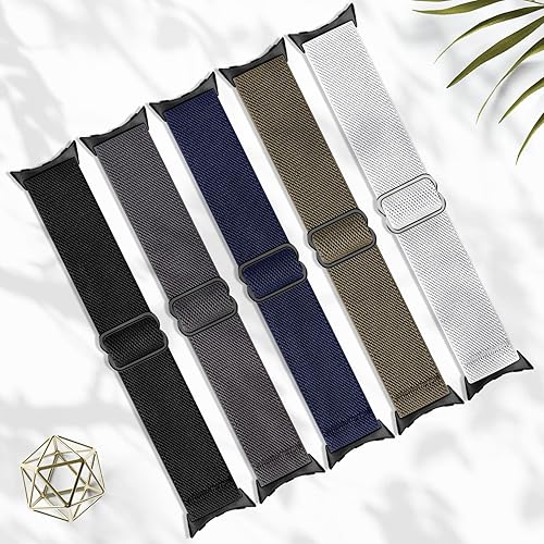 Vista 38 de Paquete de 5 correas elásticas de nailon compatibles con Google Pixel Watch 3 de 1.614 pulgadas/Google Pixel 2/Google Pixel Watch para mujeres