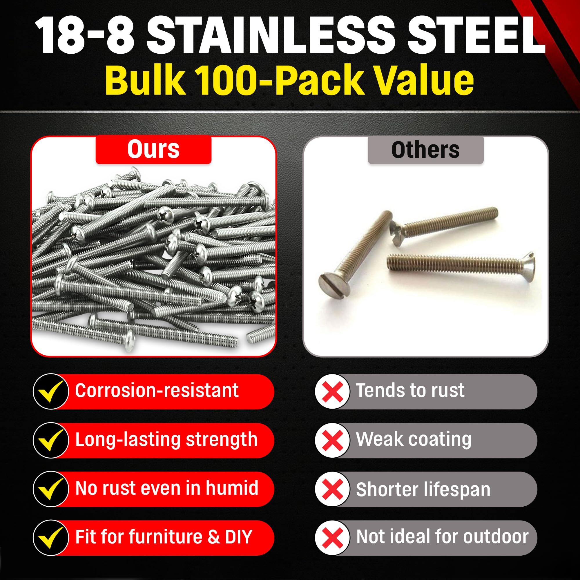 Prime-Line #8-32 X 1-1/2 In. Grade 18-8 Stainless Steel - Foto 6