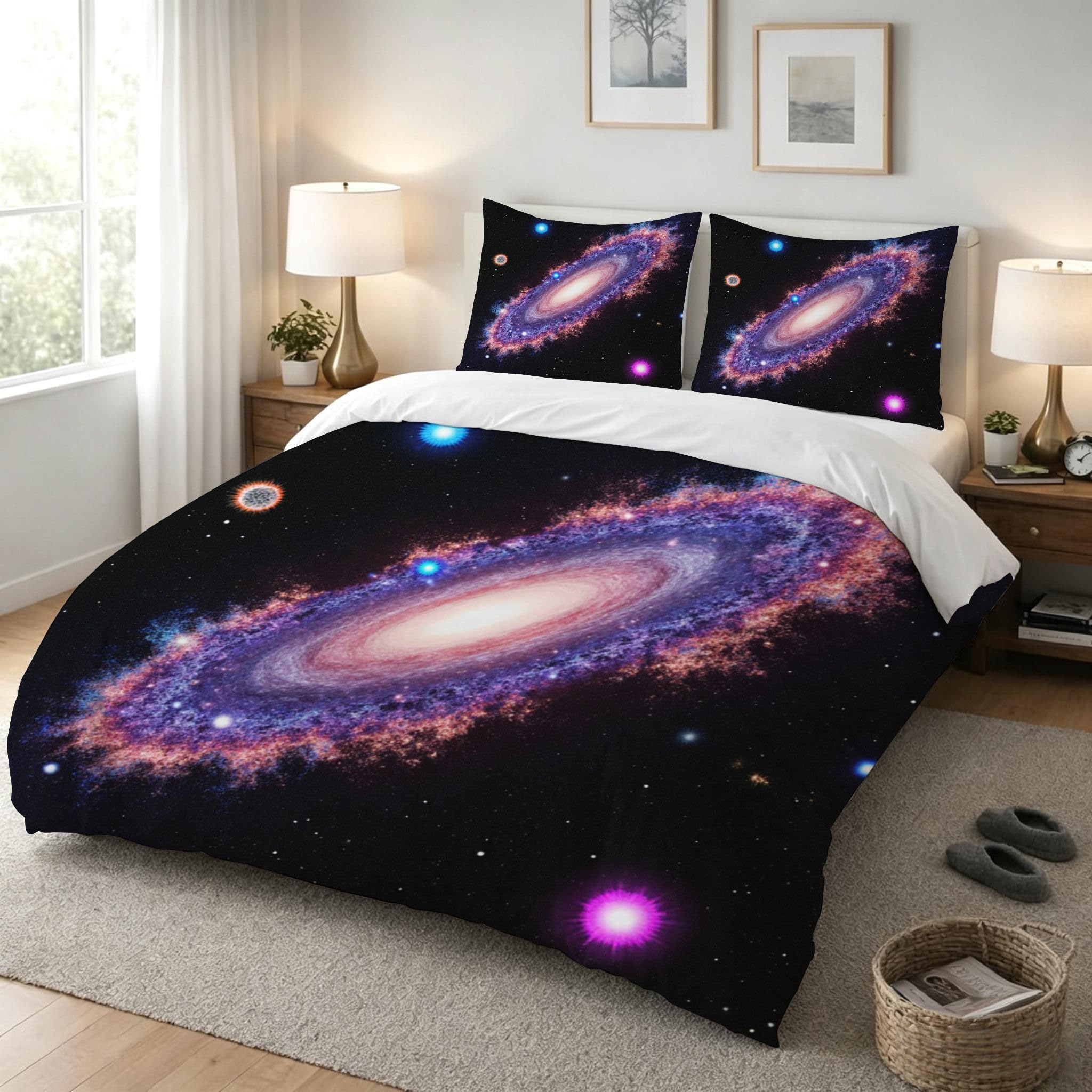 Funda Nórdica Cama 180, 240x260 cm Estrellas Moradas, AQ2148