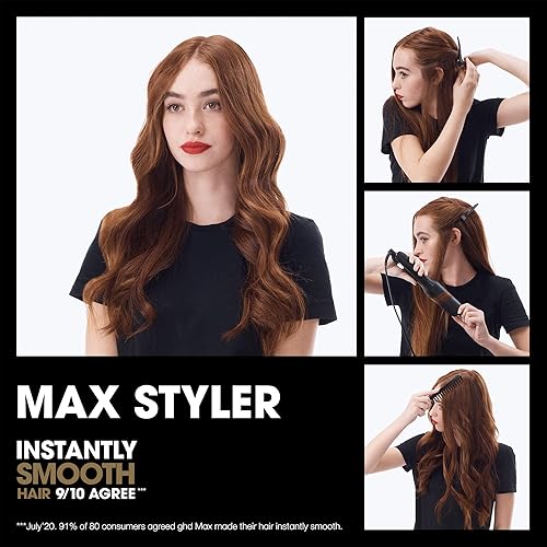 Miniatura 5 de ghd Max Styler Essentials Duo - Plancha plana de 2 pulgadas de ancho para alisar el cabello (negro) con protector de cuerpo en aerosol de protección