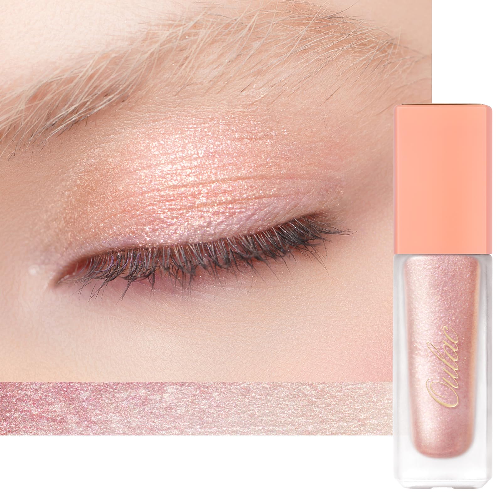 Oulac Eyeshadow Liquid Eyeshadow Multi-Usage Liquid Glitter Eyeshadow&Eyeliner Highly Pigmented, One-Swipe Coverage Long Lasting with No Creasing