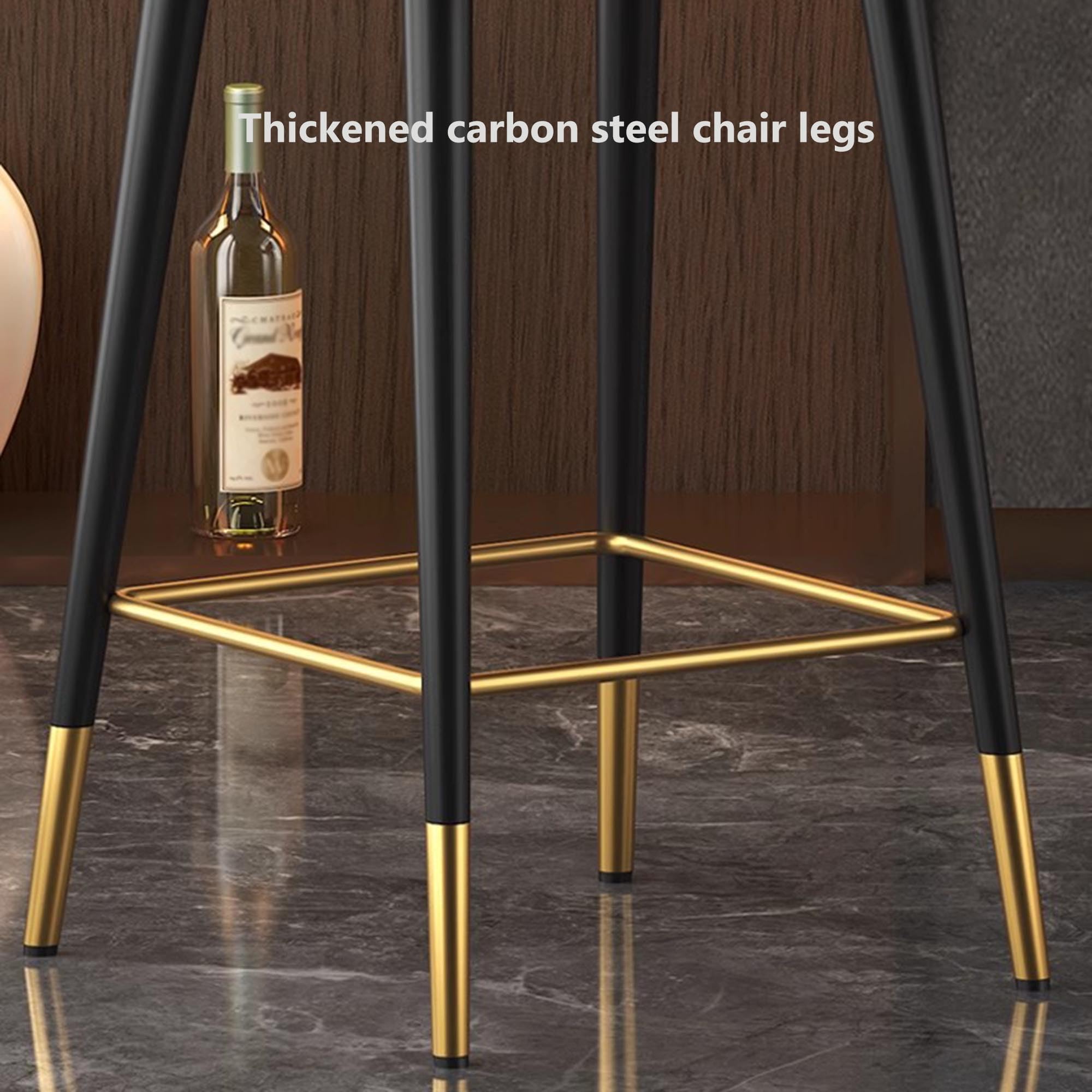Taburetes de bar de cuero giratorios de 360° con respaldo y reposapiés, perfectos para cocina, isla, comedor, cafetería, barra de desayuno, elegante asiento de altura de mostrador