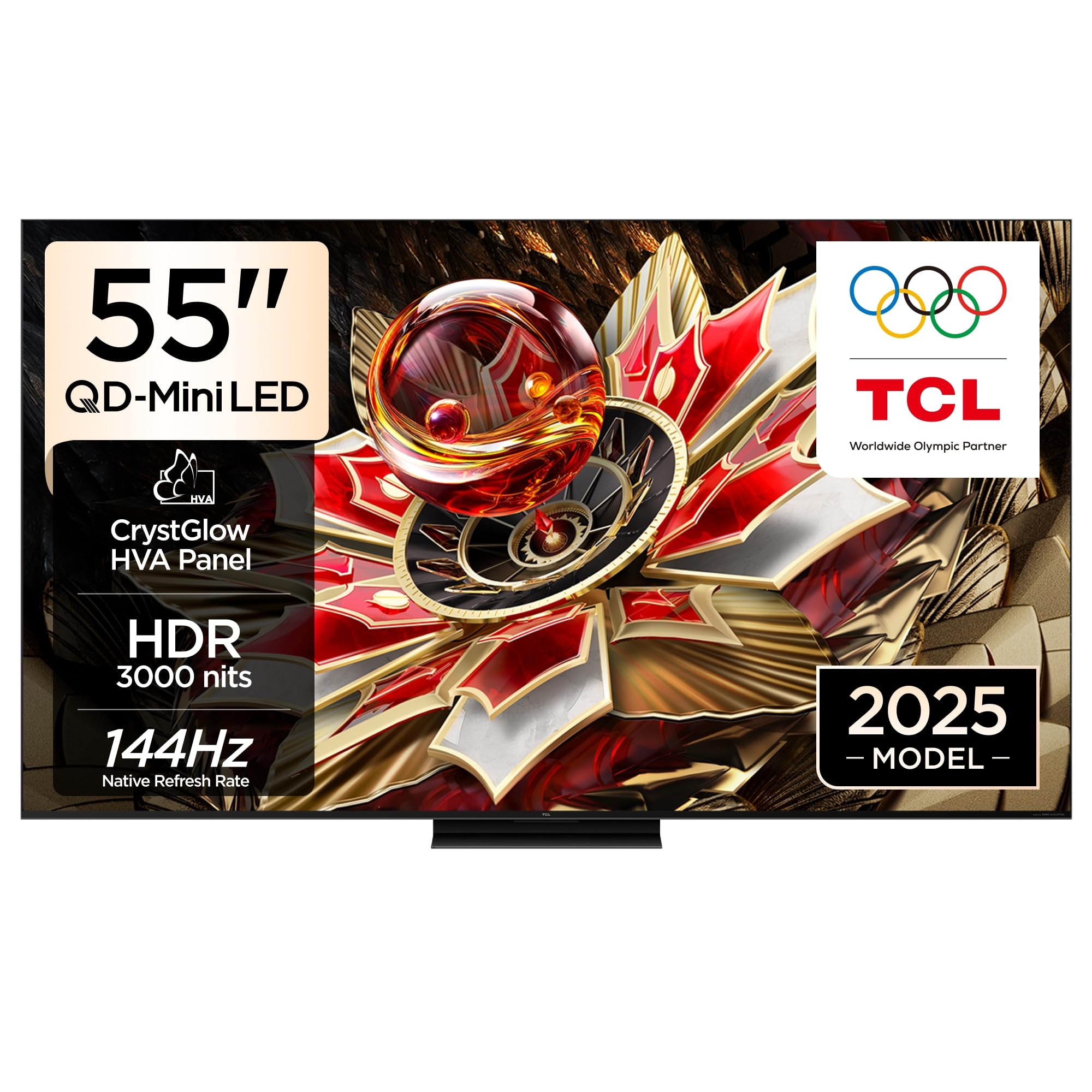 TCL 55 inç Akıllı TV 55Q7C 4K QD-Mini LED Renkli Quantum Crystal HDR, 2600 nit Parlaklık, Oyun…