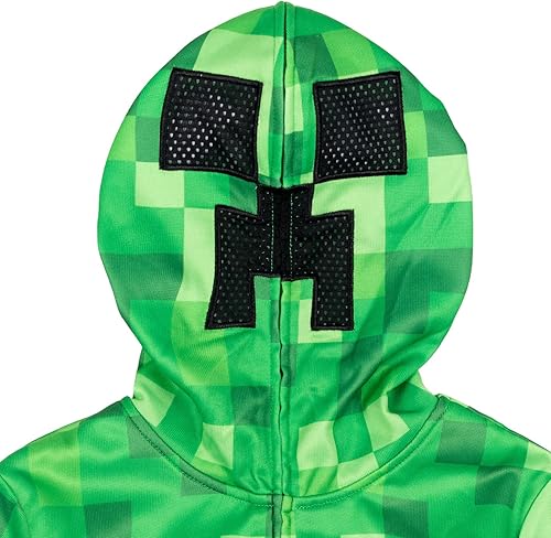Miniatura 2 de Minecraft Sudadera con capucha de forro polar con cremallera para niños pequeños a niños grandes (4-18-20)
