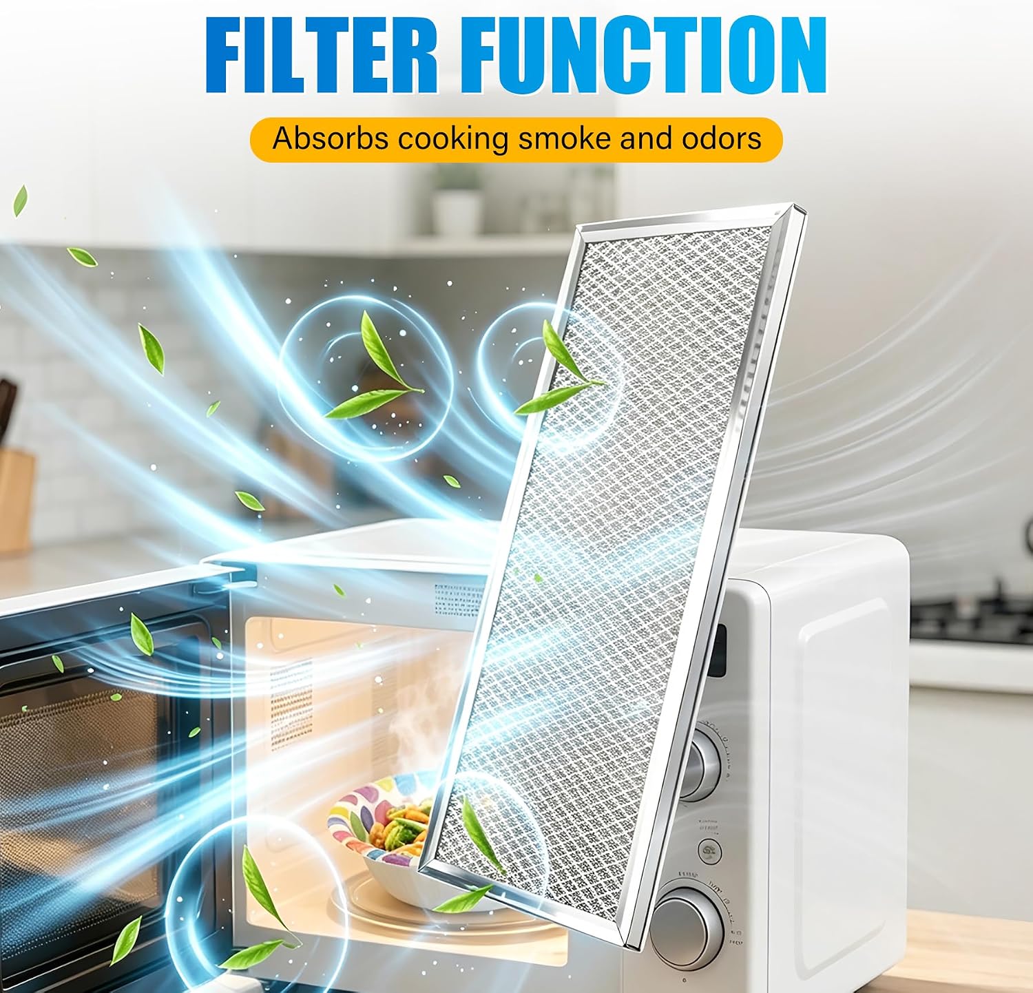 3PCS Microwave Charcoal & Grease Filter Compatible with JVM6175SF1SS Oven