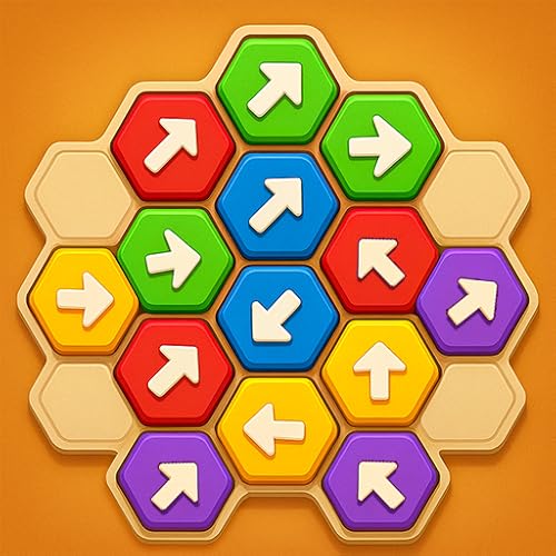 Hexa Away Puzzle Master 3D: Tap Hexagon Tiles, Direction Control Logic & Solve Brain Puzzles