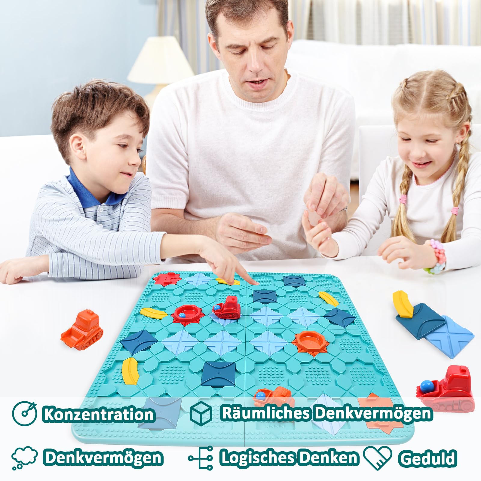 Herenear Laberinto de Construcción de Carreteras, Laberinto de Carreteras, Juego de Construcción de Caminos Lógicos, Laberinto de Camino de Empalme Juguetes Educativos para Ninos