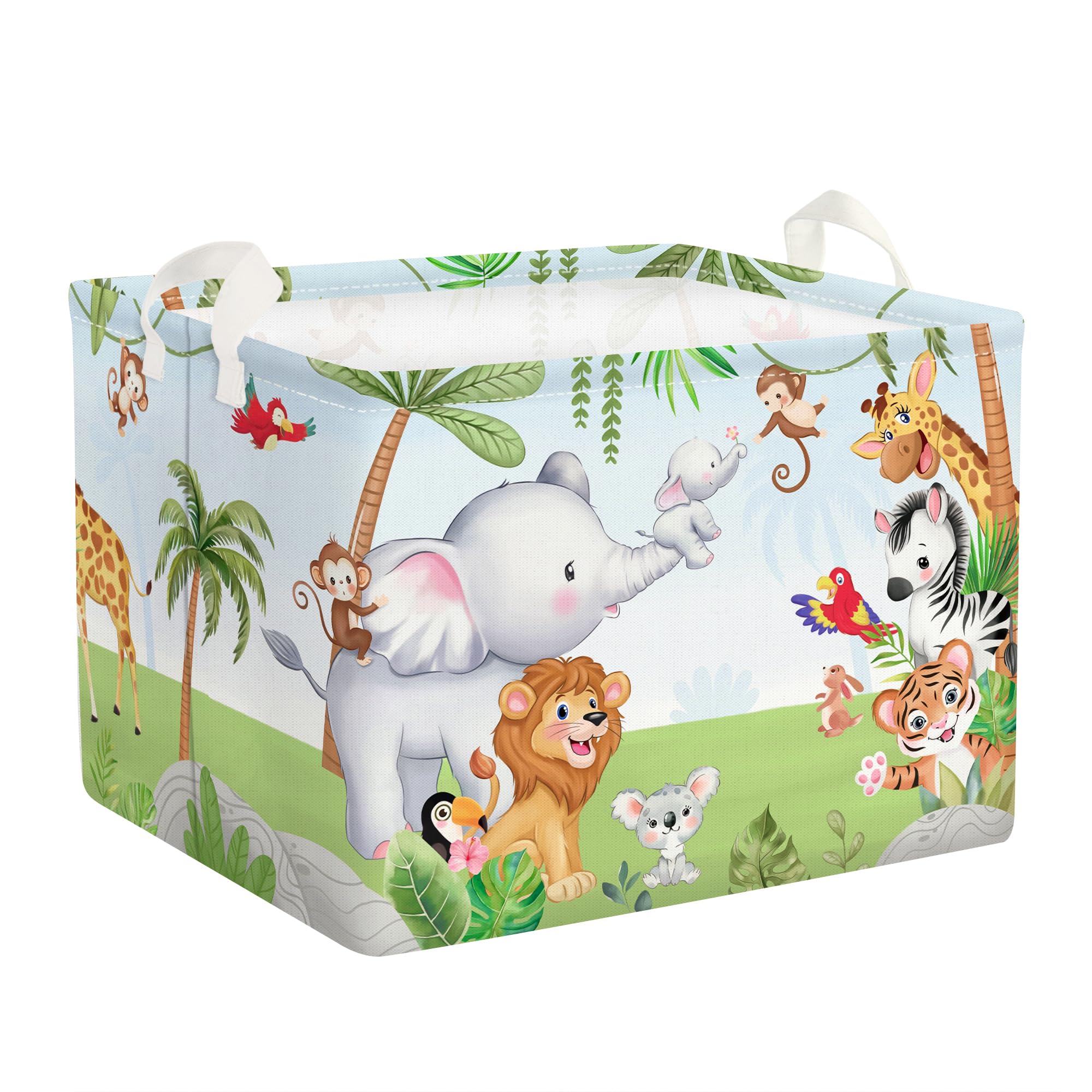 Panier Rangement Enfant Animaux Forêt - Boîte Storage 40x30x30 Cm Multifonction