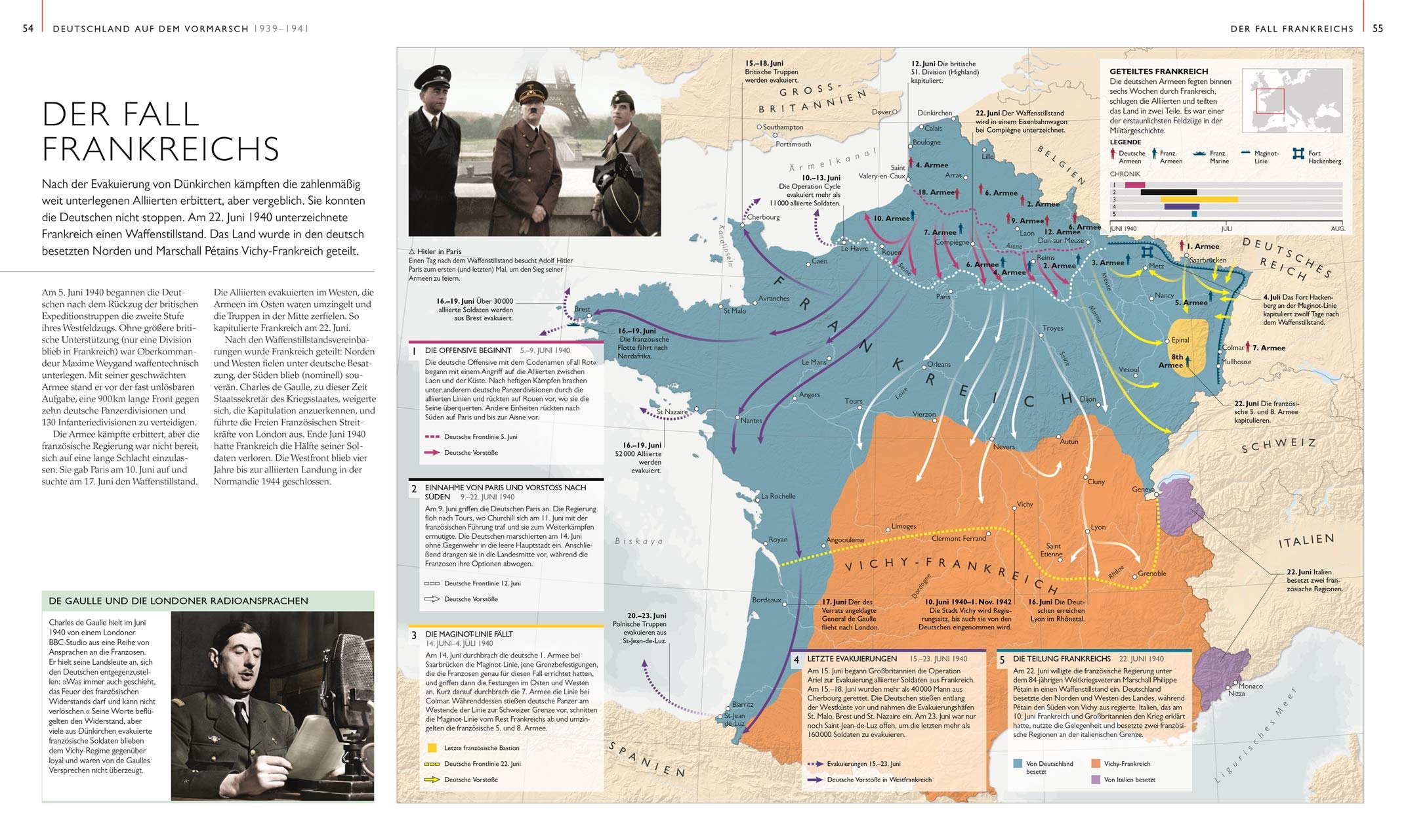 Der Zweite Weltkrieg in Karten: Eine geografische Reise durch die Geschichte des Zweiten Weltkriegs. Mit 100 historischen und modernen Karten