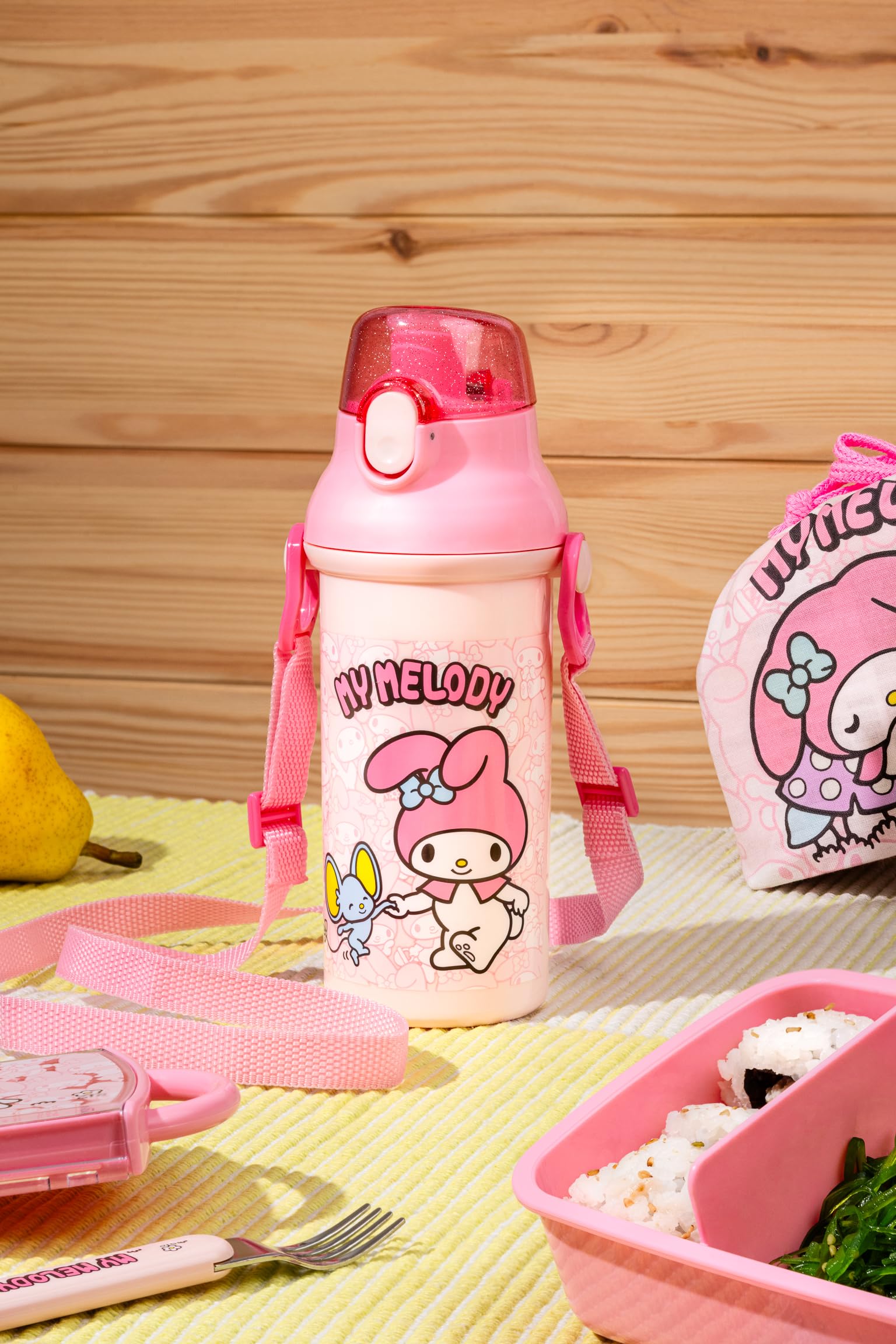 Amazon.com: Skater My Melody Plastic Water Bottle with Strap 16.23