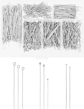 Mandala Crafts Stainless Steel Ball Head Flat Head & Eye Pins for Jewelry