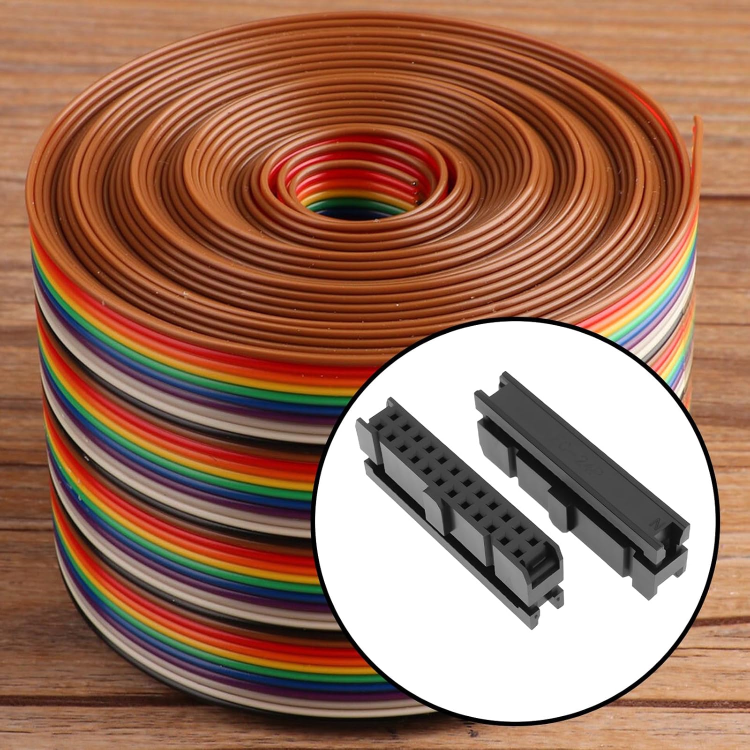 ECSiNG Pack of 10 24 Pin Socket 2.54 mm Pitch 1 to 250 V AC Compatible with 1.27 mm Ribbon Cable for Electronic Projects