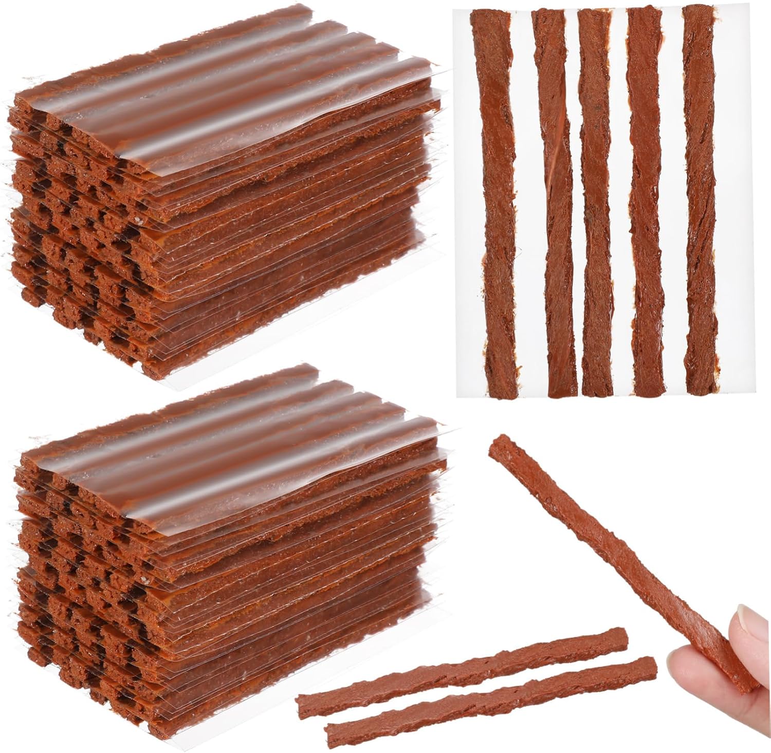 90pcs Tire Repair Strips Car Tractor ATV Utv Truck Puncture Repair Kit Glue Tread Sidewall Sealant