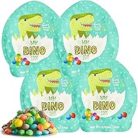 Vista 1 de Paquete de 24 caramelos de dinosaurio, huevos de dinosaurio para bebé, mini masticables de frutas para fiesta de dinosaurios, recuerdos de fiesta