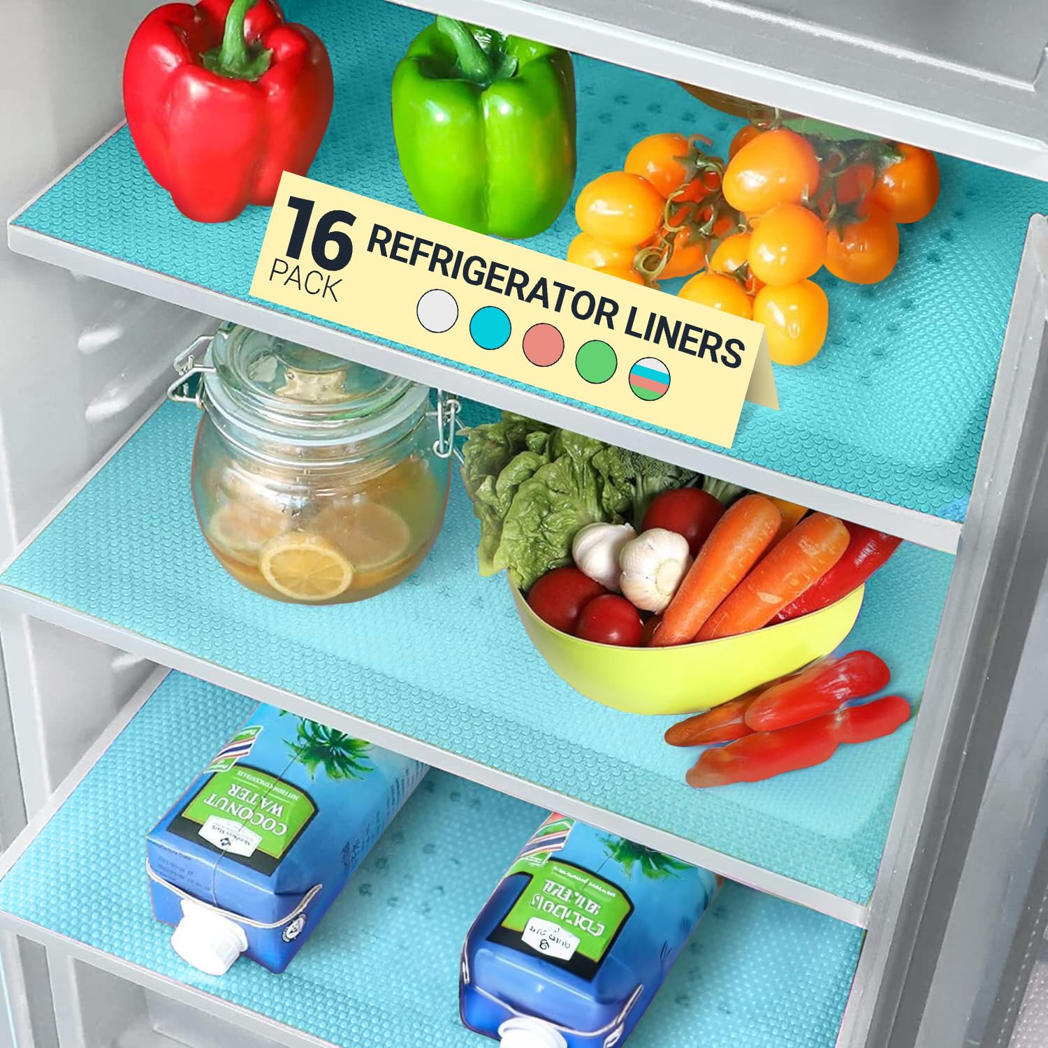 Refrigerator Shelf Liners - 8 Pack by Linda’s Essentials -10 Refrigerator Shelf Liners - 8 Pack by Linda’s Essentials -10