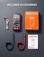 Vista 8 de AstroAI Multímetro digital, TRMS 4000 cuenta voltios medidor (rango manual y automático); mide el probador de voltaje, corriente, resistencia