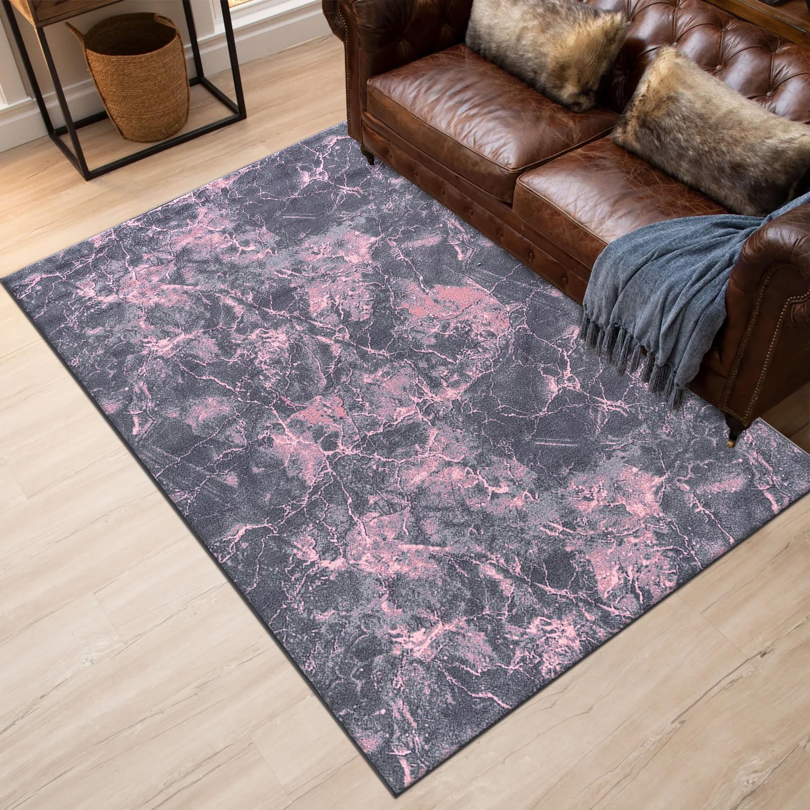 renoazul® Carpet Runners for Hallways Non-Slip Long & Wide Heavy-Duty Plain | 80 x 300 cm Super Absorbent Indoor Stair Carpet and Kitchen Anti-slip Floor Mats - Greeky Rug - Grey & Black — view 127