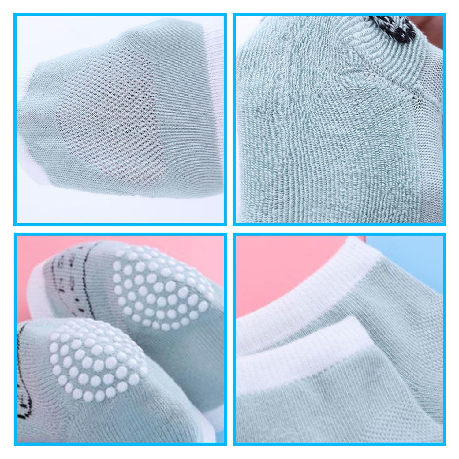 5 Paires De Genouillères, Genouillères Souples, Antidérapantes, Extensibles, Protection De Sécurité Pour Bébé Rampant, Genouillères Pour Bébé Rampant