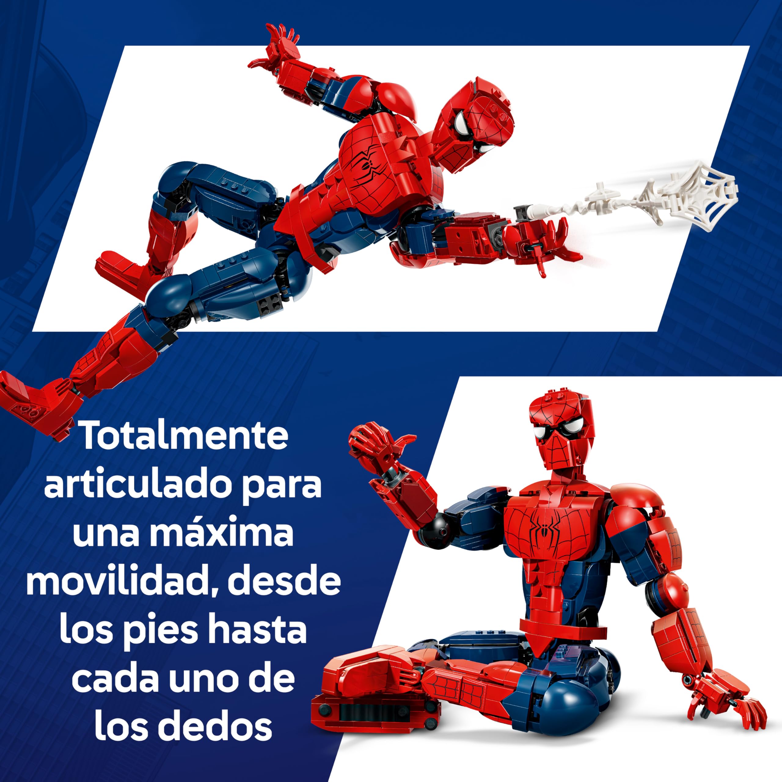 LEGO | Marvel Figura de Héroe: Spider-Man - Juguete de Superhéroe con Figura de Acción y Minifigura Coleccionable - Decoración de la Habitación Juvenil - Regalo para Niños de 12+ Años - 76346