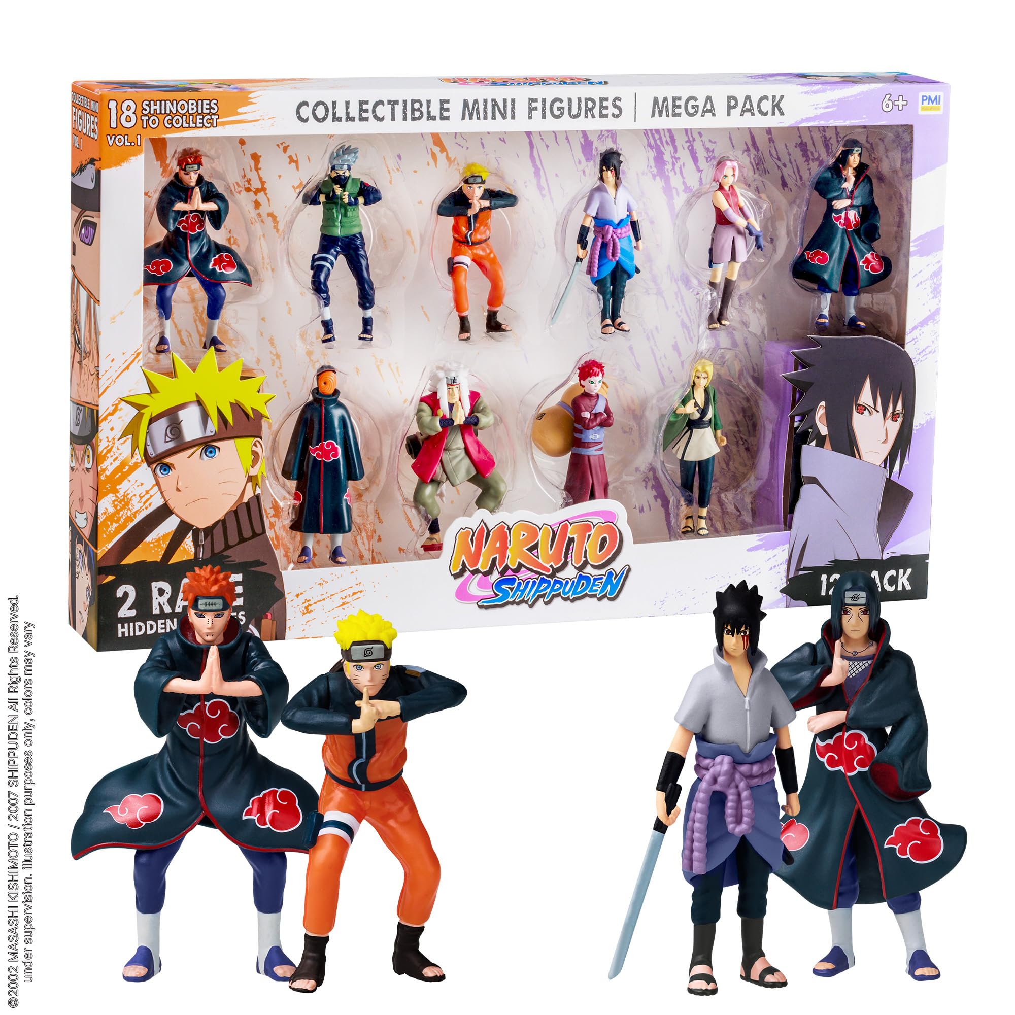 Amazon.com: P.M.I. Naruto Shippuden Collectible Mini Figures 12