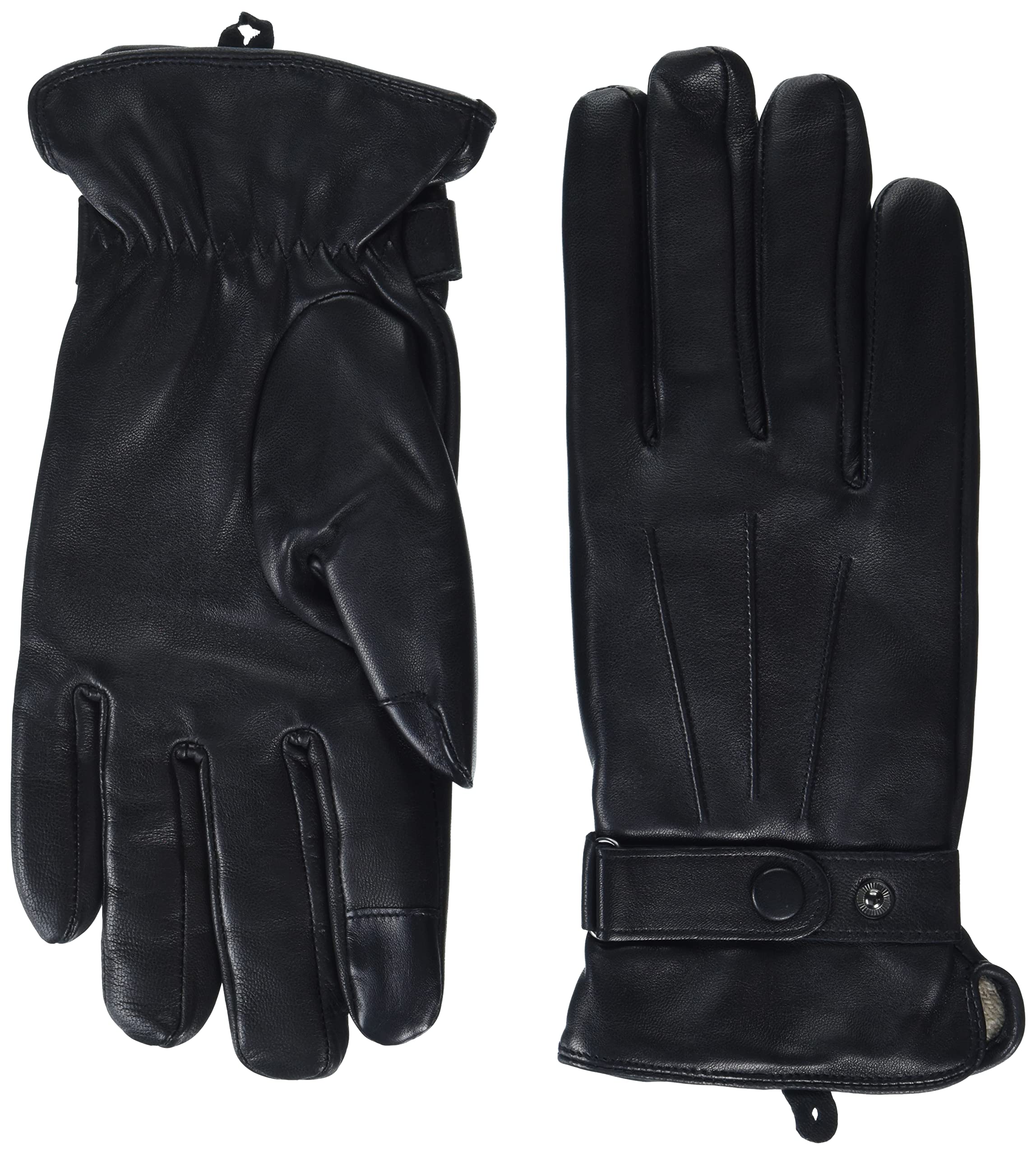 Royce 1001-BLLG-1 Men's Leather Tablet Touchscreen Gloves, Black, L