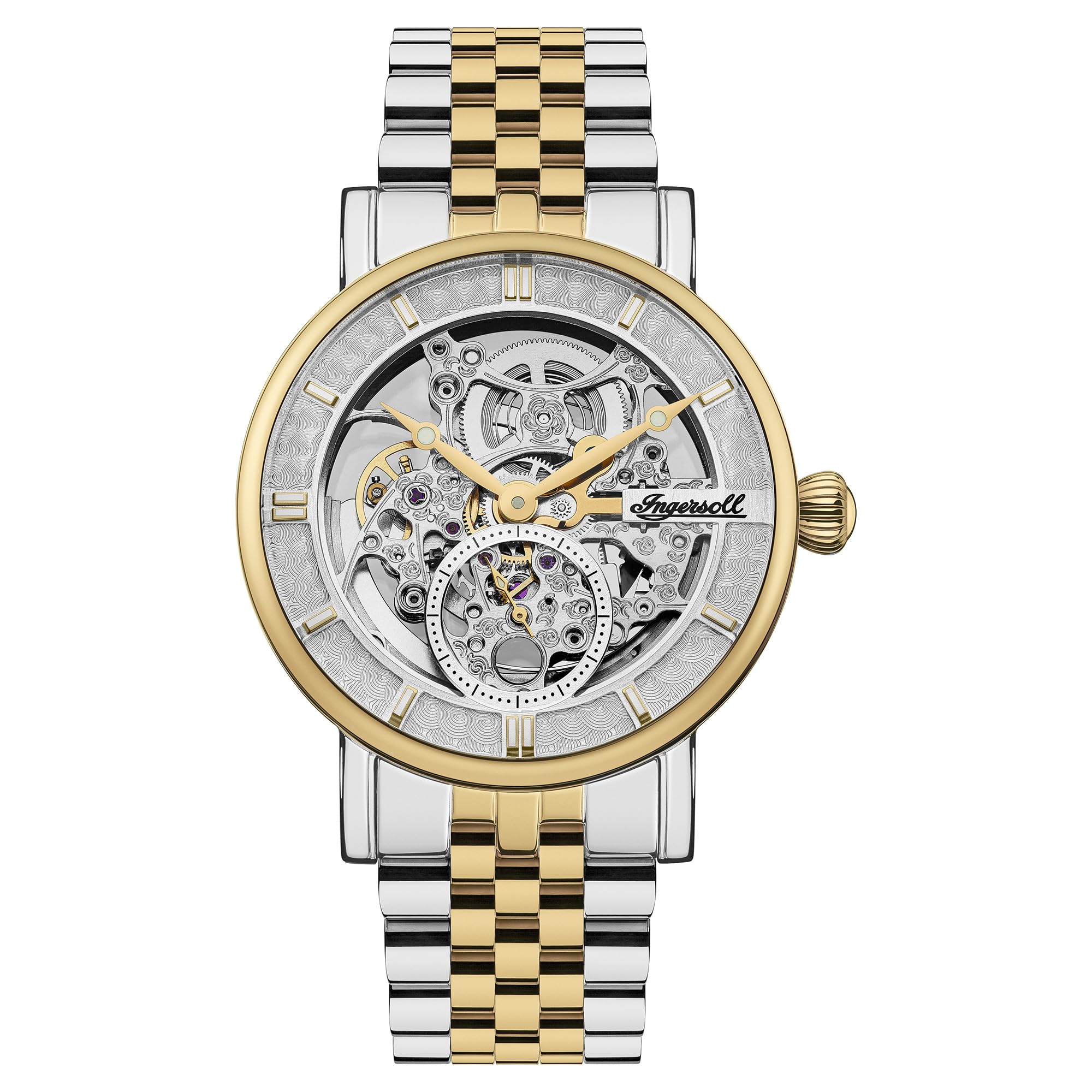 Ingersoll The Herald Mens 40mm Automatic Watch with Skeleton Dial and Stainless Steel Bracelet
