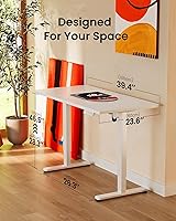 Vista 3 de Ergear Height Adjustable Electric Standing Desk, 40 x 24 Inches Sit Stand up Desk, Memory Computer Home Office Desk (White)