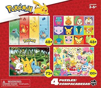 Amazon | Buffalo Games - ポケモン - 4×1 キッズマルチパック