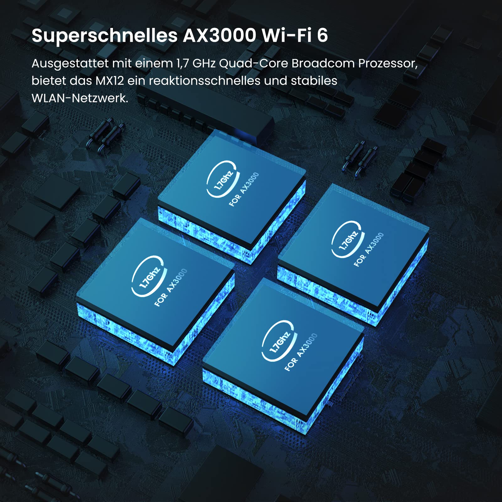 Tenda Nova MX12 Mesh WLAN System -AX3000 Wi-Fi 6 Dualband Mesh Set - empfohlen für Häuser mit 1-2 Schlafzimmer - 6xGigabit Port - Ersetzt Router und Repeater - APP Steuerung - WPA3-2er Pack – Bild 2