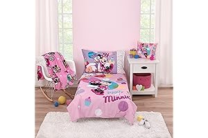 Disney Minnie Mouse Toddler Bed Set, Let's Party