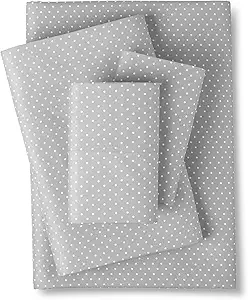 King Size Sheets - Breathable Luxury Bed Sheets with Full Elastic & Secure Corner Straps Built In - 1800 Supreme Collection Extra Soft Deep Pocket Bedding Set, Sheet Set, King, Dot Gray
