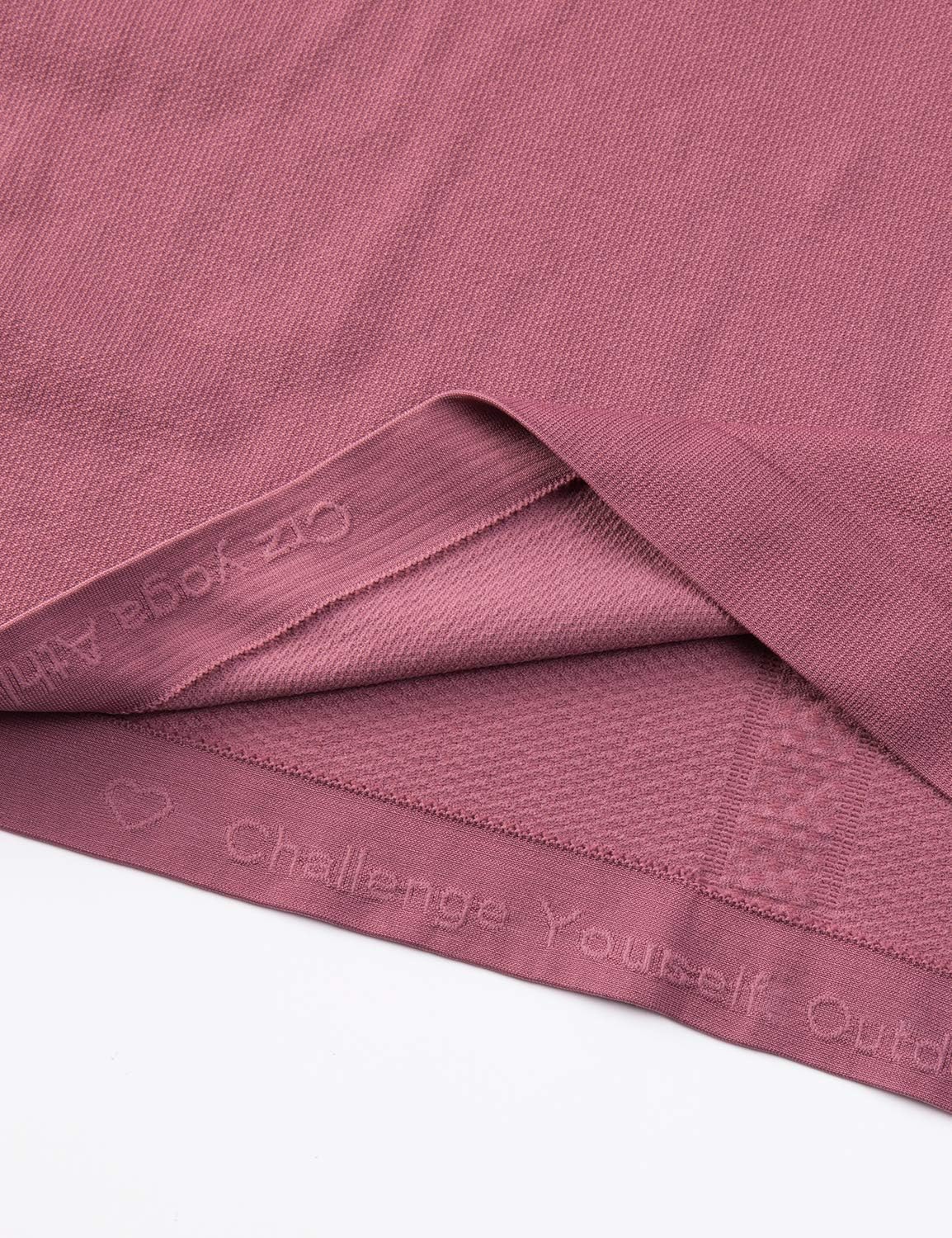 CRZ YOGA Women's Seamless Athletic Long Sleeves Sports Running Shirt Breathable Gym Workout Top Misty Merlot-Slim Fit X-Small