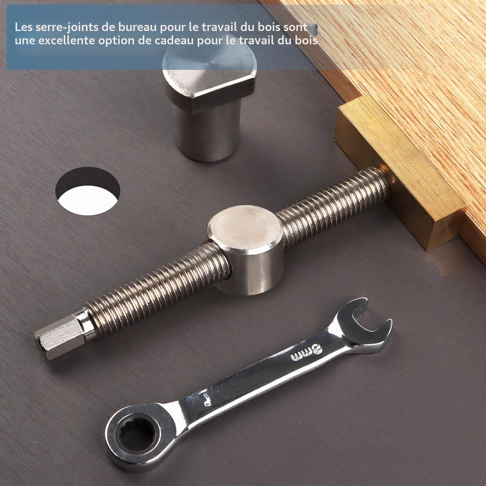 2 pièces de crochets de banc pour travail du bois, 20 mm de table de travail en bois, pince de banc de travail pour maintien en bas, clip de bureau pour travail du bois, crochet de stop de planche en