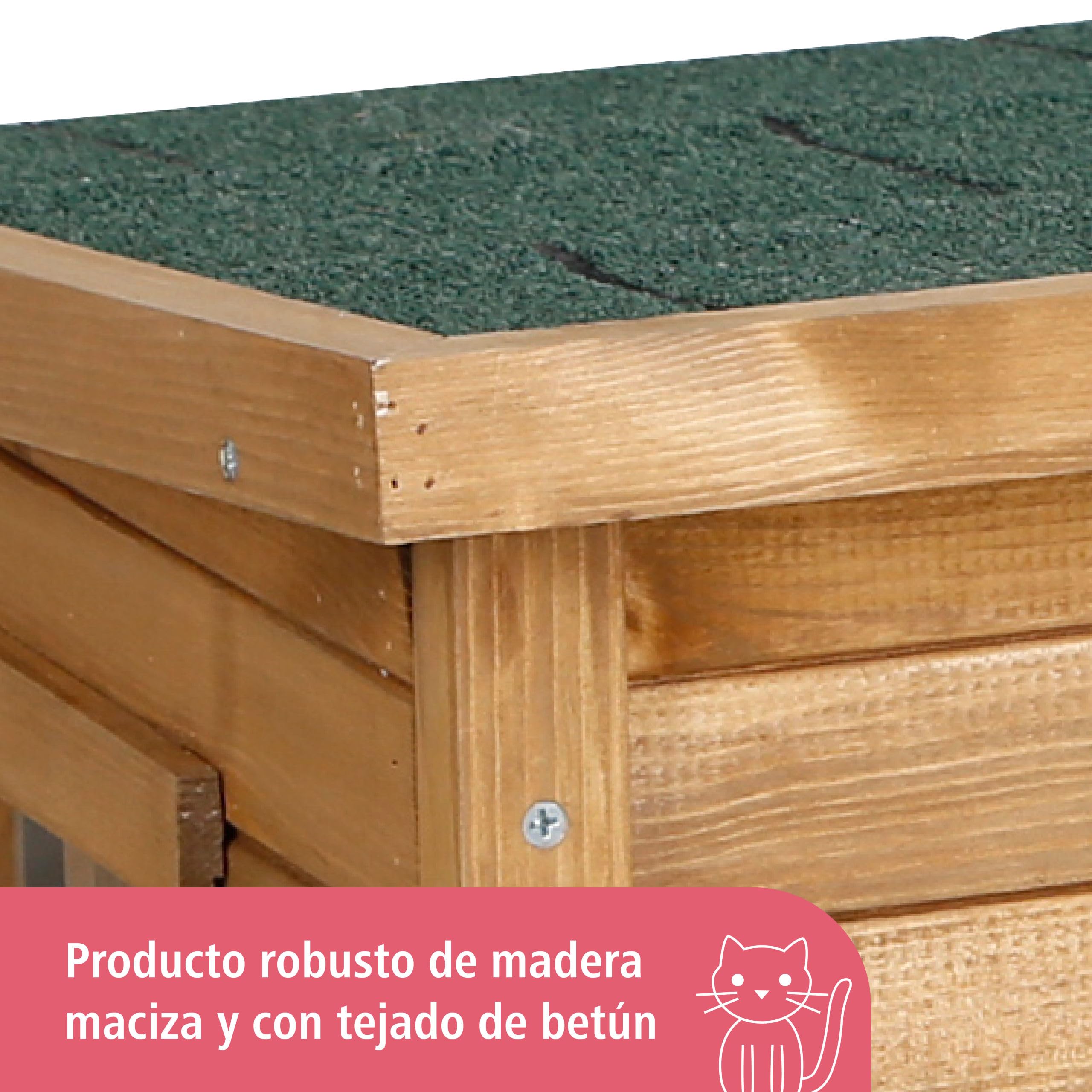 KERBL Maison pour chat Rustica 57x42x45cm - Bois