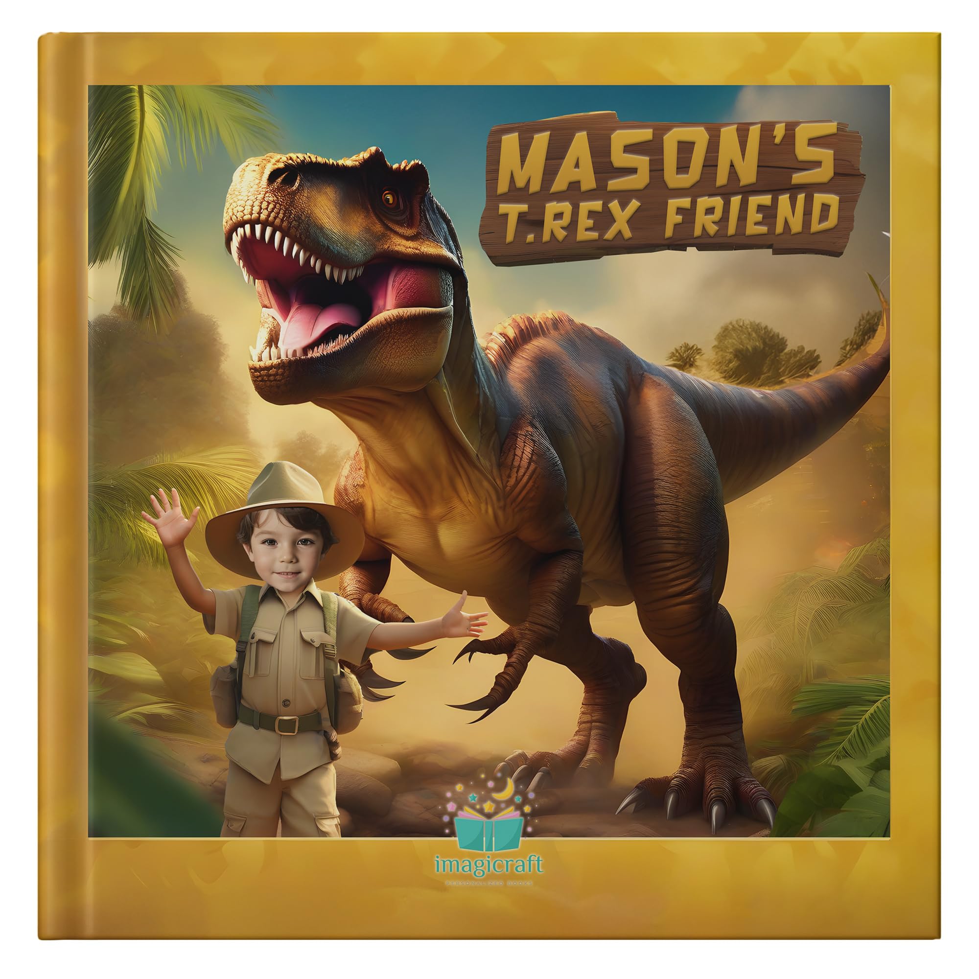 Personalized Children’s Dinosaur Story Book – Fun Adventure with Custom Name & Photo – Unique Gift for Kids(Hardcover)