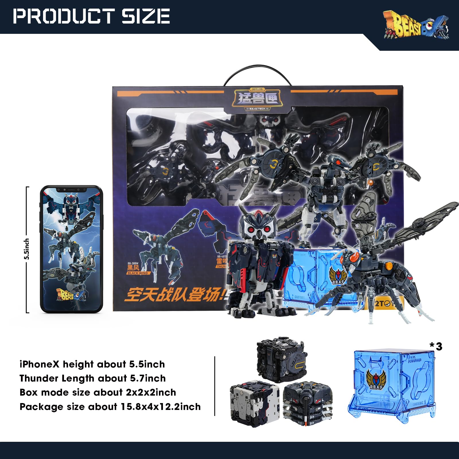 BEASTBOX 52TOYS AIR Force Set Transformation Toys Action Figure 3