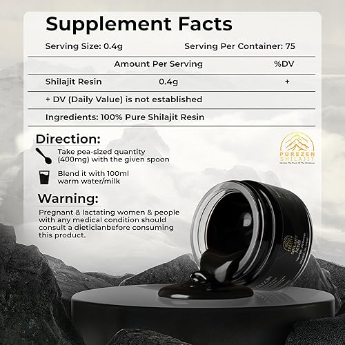 Miniatura 7 de Resina Shilajit pura del Himalaya, 1.06 oz (75 porciones), 75% más de ácido fúlvico y más de 85 minerales traza  Shilajit desde más de 17,000 pies