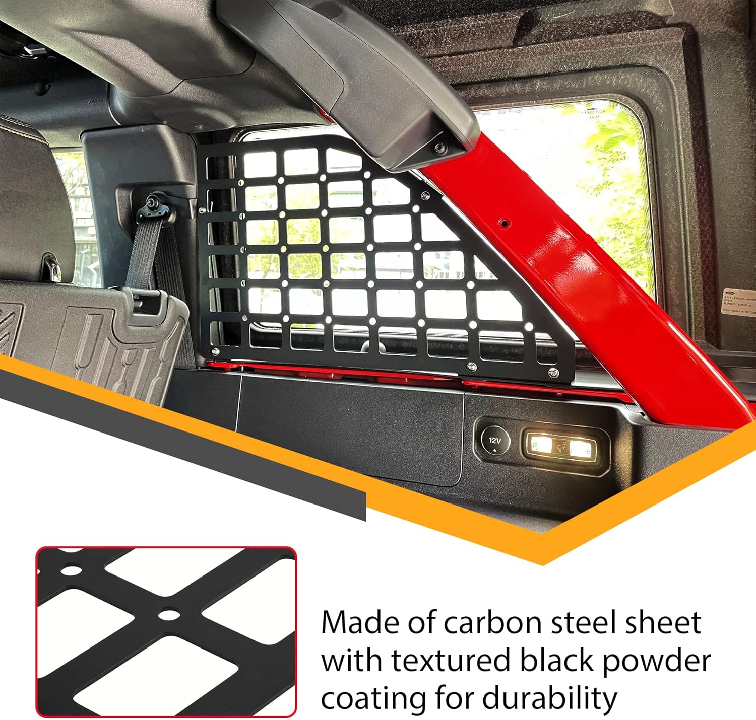 Buy G Rear Window Molle Panel For Ford Bronco Accessories 2021 2022