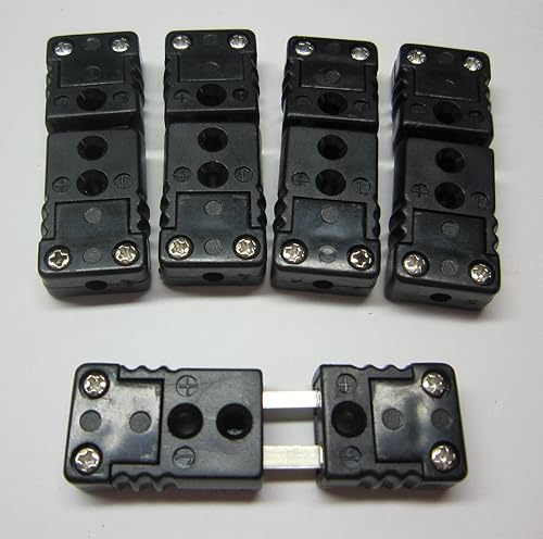 Miniatura 2 de Mini conector de cable de termopar tipo J, conector de cable, 5 pares de enchufes macho y hembra