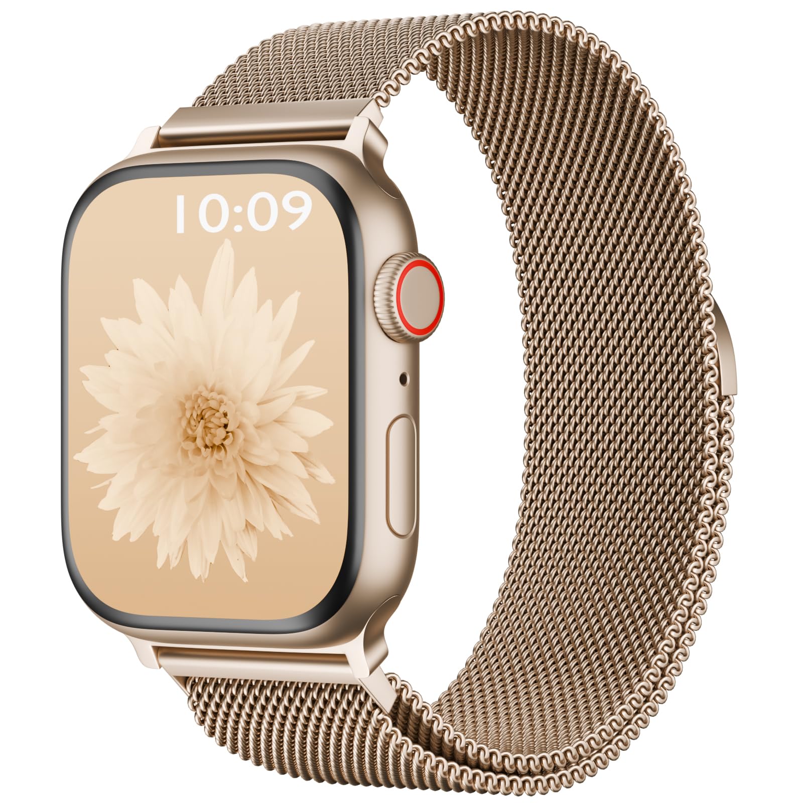 Shalila Metal Magnetic Apple Watch Band Compatible with 38mm 40mm 41mm 42mm 44mm 45mm 46mm 49mm, Stainless Steel Mesh Loop Strap iWatch Bands for