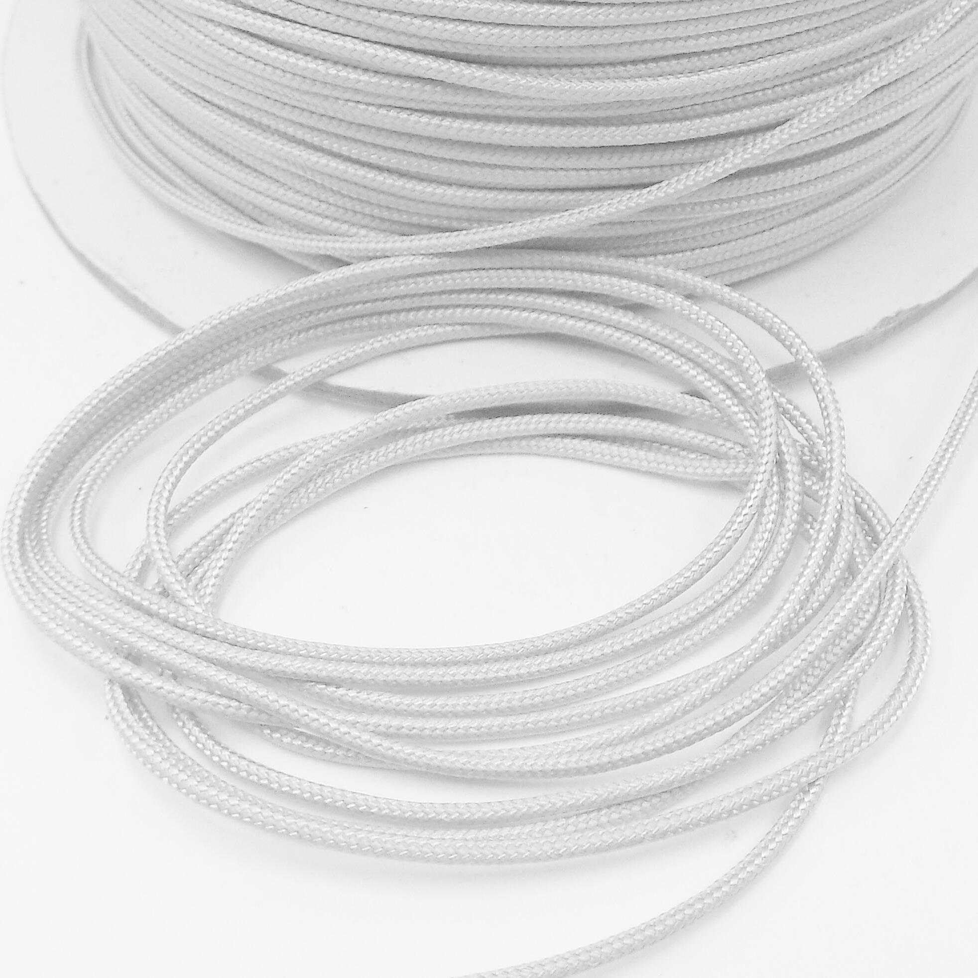 2mm Cord Blind Light Pull Braided Tent 18 Colours Buy 5m 10m 20 40m 201D, 113 White, 20 Metres