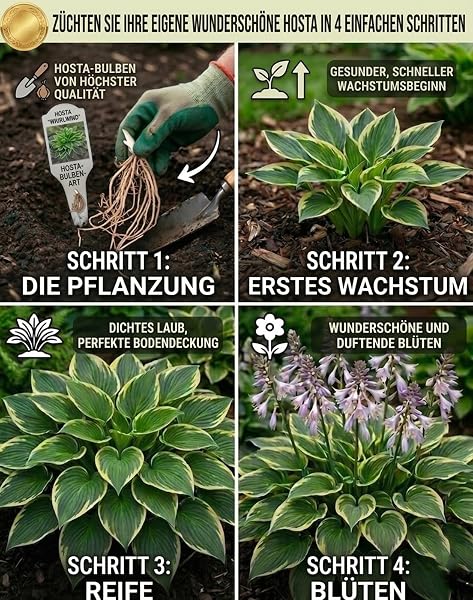 Hosta Rhizomes, Easy Care Garden Rootstocks and Pot 6 Hosta-A - 2