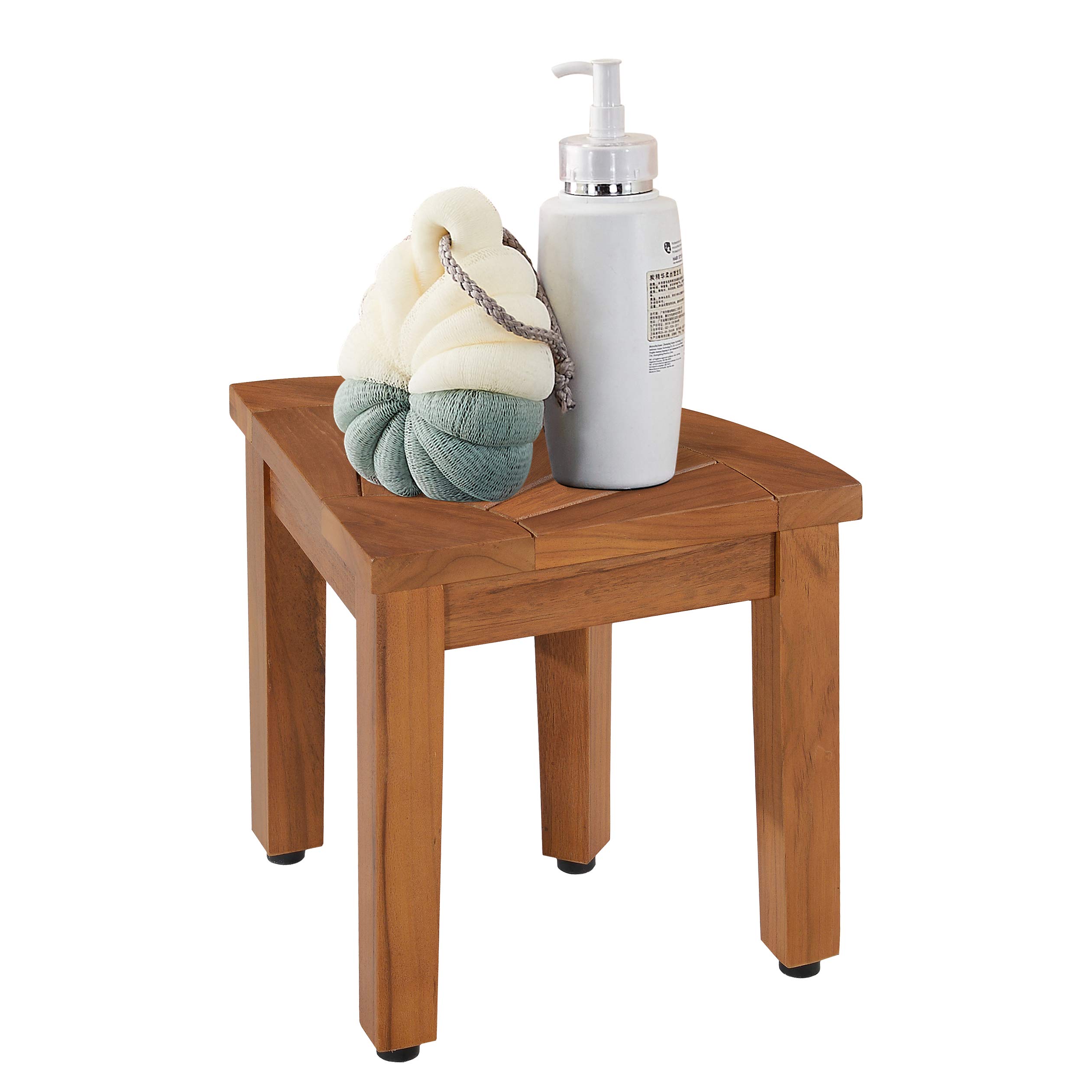 13.5" Teak Shower Foot Stool for Shaving Leg & Washing Foot, Teak