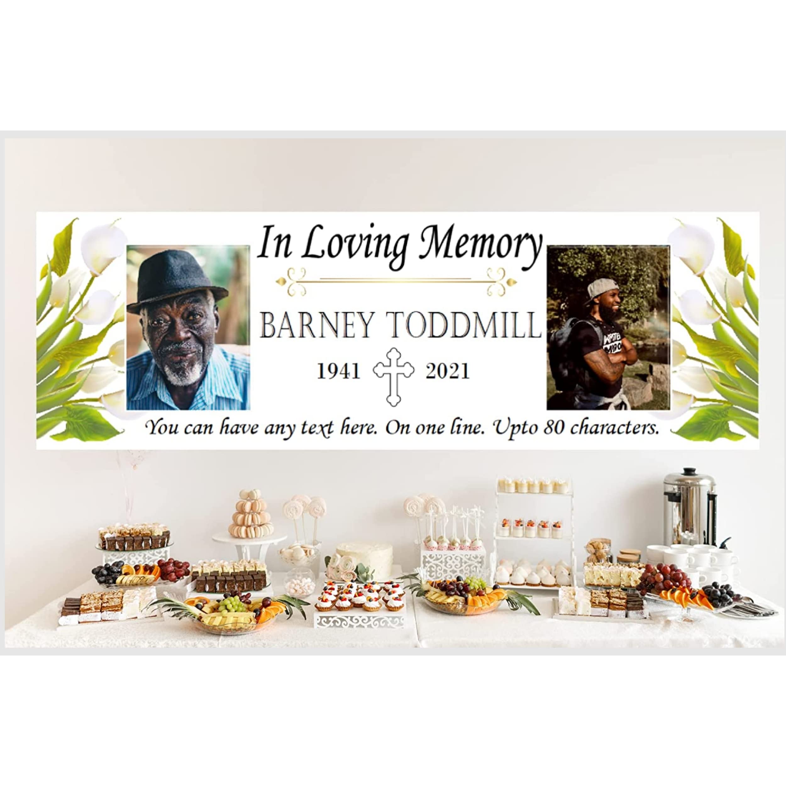 PERSONALISED IN LOVING Memory Funeral Memorial Photo Welcome Sign - View #11
